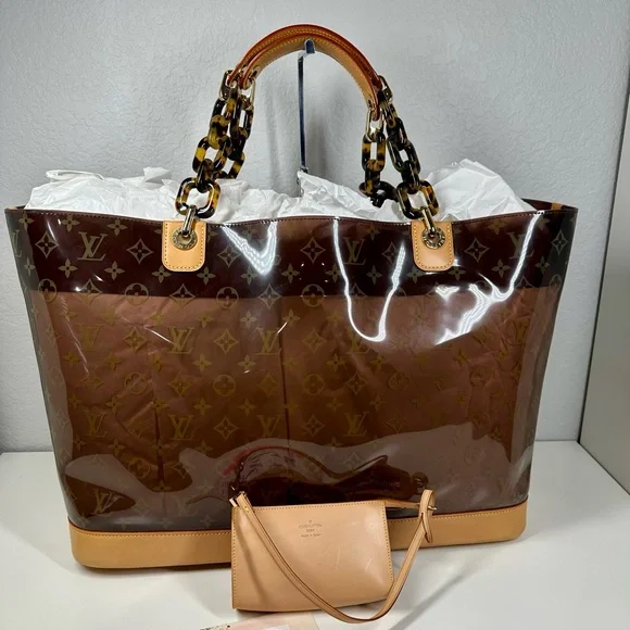 Louis Vuitton Cabas Ambre GM Brown Monogram Bag with Pouch - Picture 1 of 16